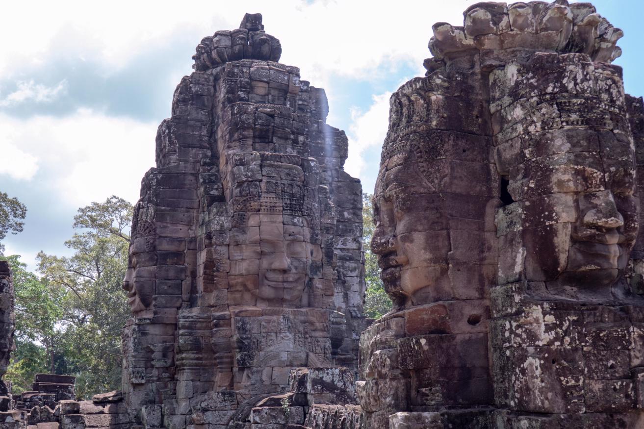 Temples of Siem Reap The temple of Bayon has 216 Buddha face