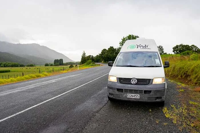 choosing a campervan to travel New Zealand North Island on a road trip