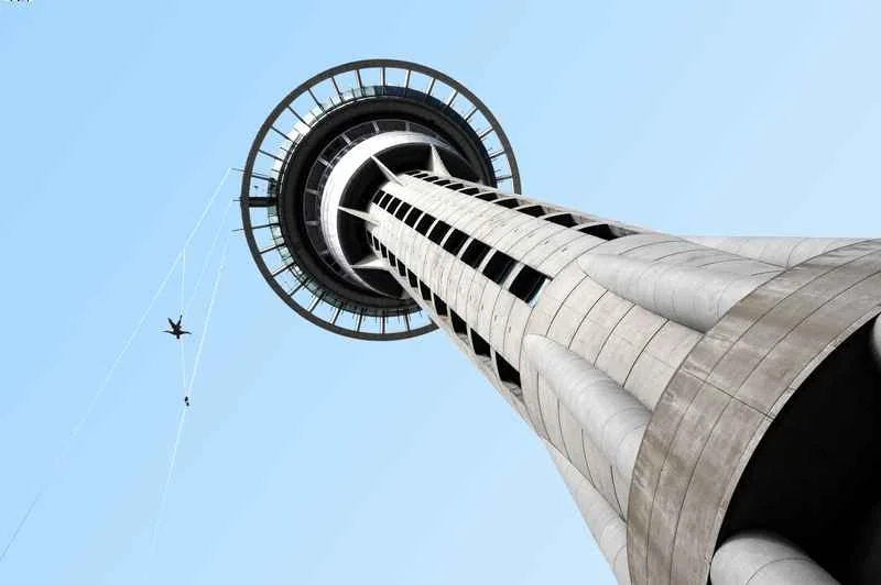 Sky Tower Bungy, the highest building in Auckland 