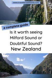 Doubtful Sound vs Milford Sound - a guide to choosing the best tour of New Zealand's premier tourist attraction. We did both tours, so this is our honest review on which  sound to see and which cruises to take #newzealand #travel #milfordsound