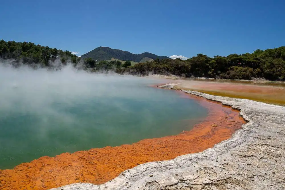 Travel guide for New Zealand - Multicoloured geothermal springs are a must see!