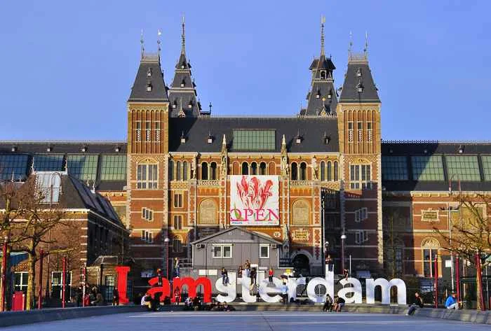 The I Amsterdam sign out the front of the Rijks Museum in Amsterdam - prices in Amsterdam