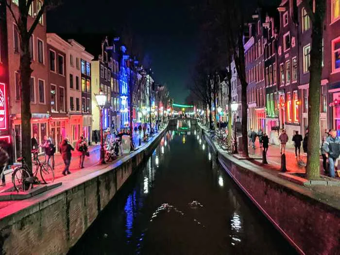 The Red light district in Amsterdam